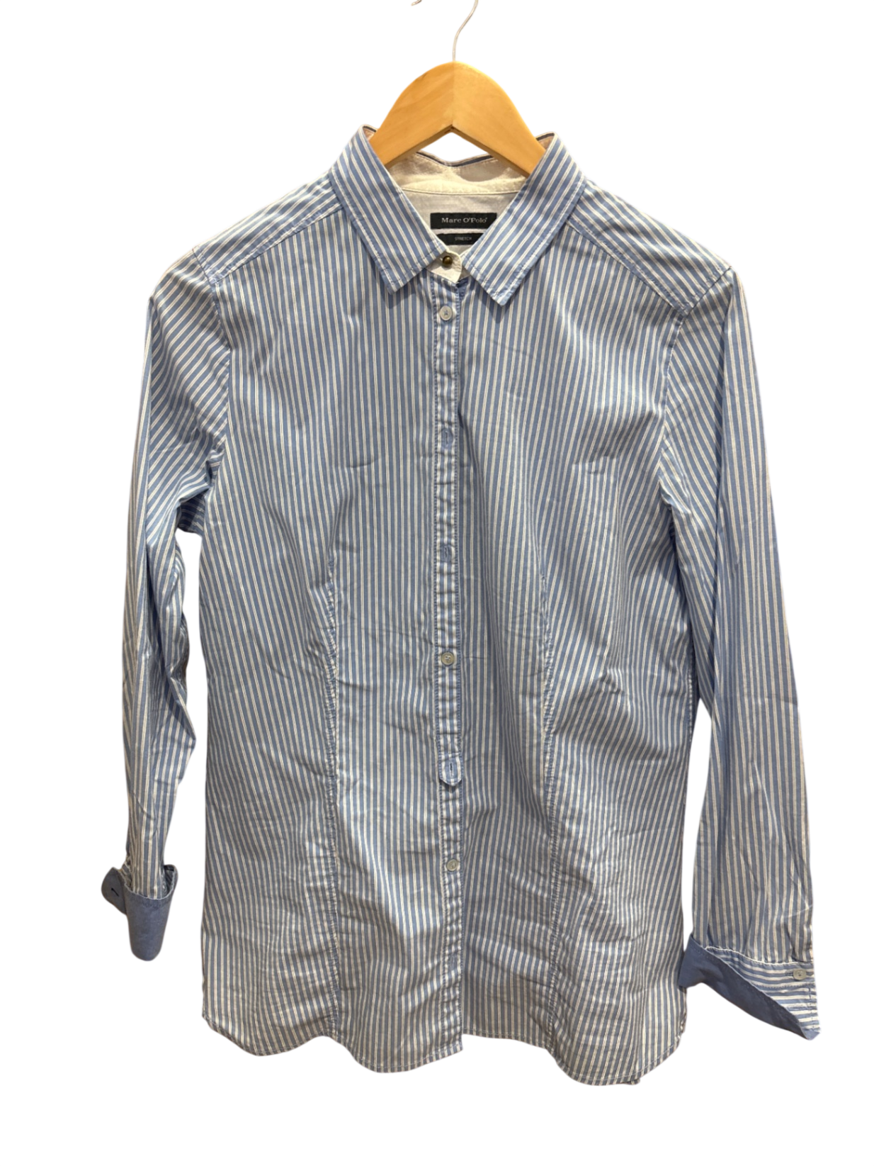 MarcoPolo Bluse M L Blau-weiß gestreift