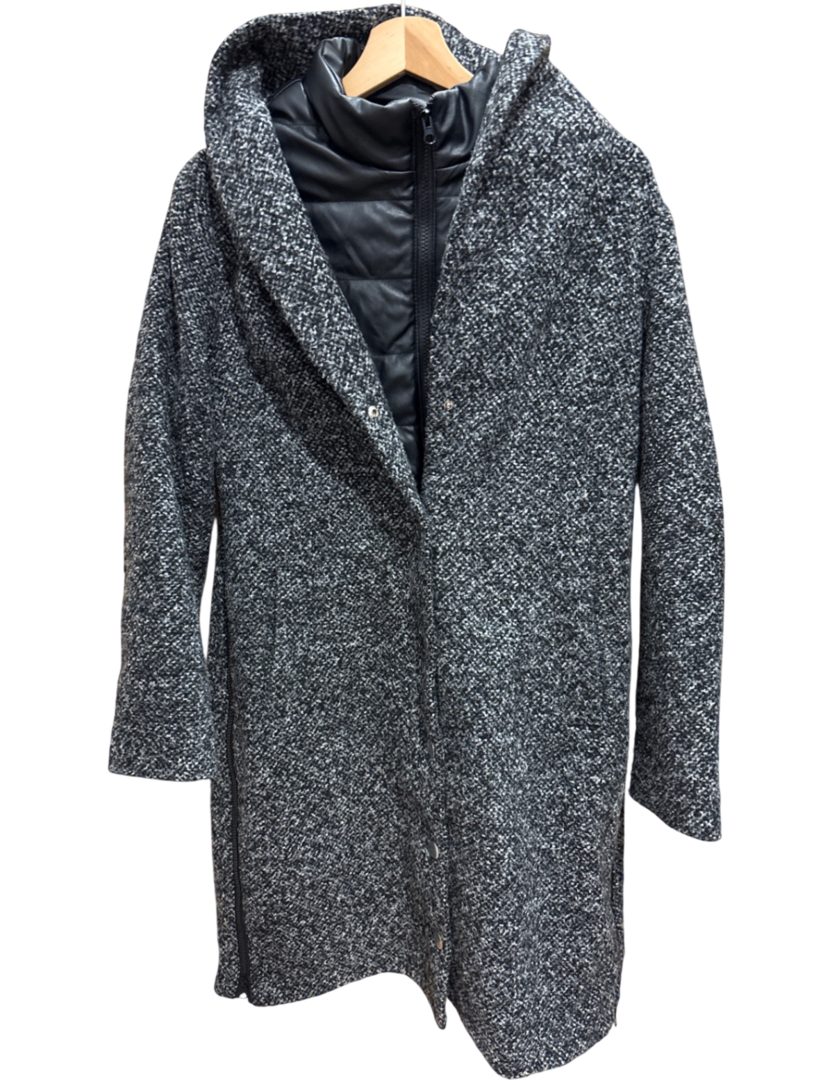 Mantel mit Babyeinsatz M Grau Meliert