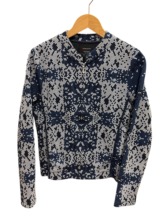 Street One Blazer M Blau und Weiß Muster