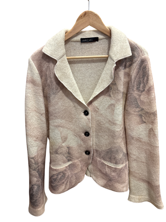 MarcCain Blazer M Beige mit Blumenmuster