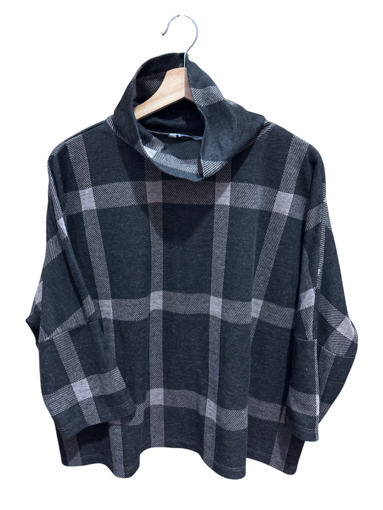 Zabaione Pulli Xl Dunkelgrau und Hellgrau Karo