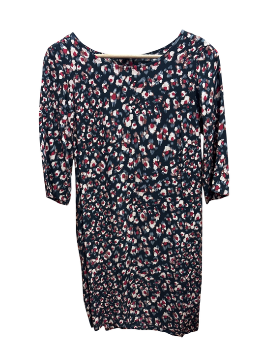  Kleid S Dunkelblau, Rot, Weiß Blumen