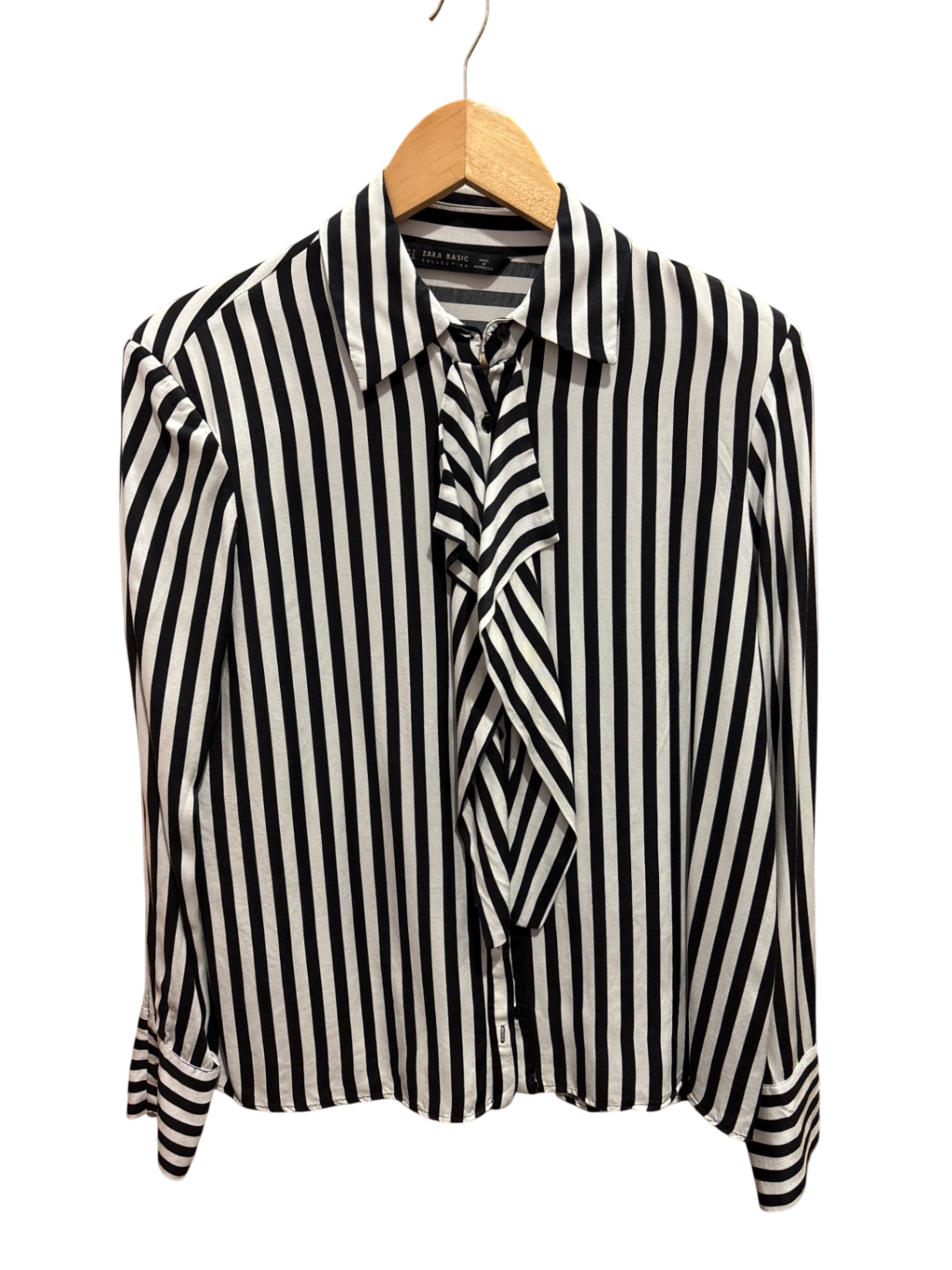 Zara Bluse S Schwarz-Weiß Streifen