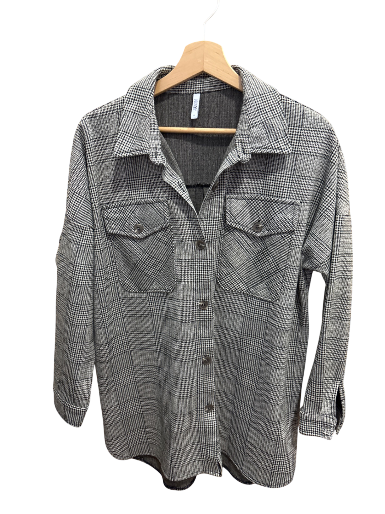 Unbekannt Bluse M Grau und Schwarz Karo