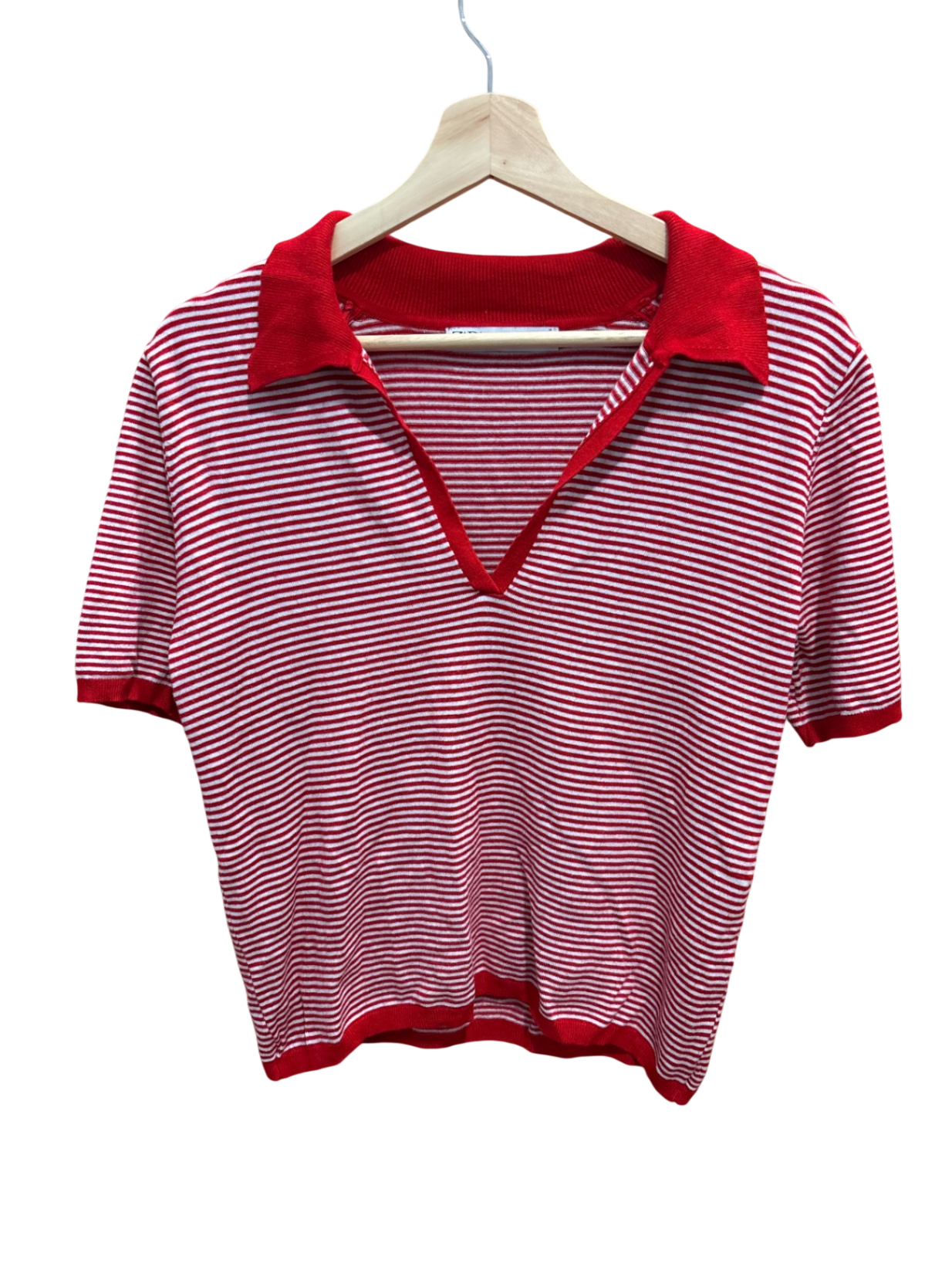 Zara Shirt M Rot und Weiß Streifen