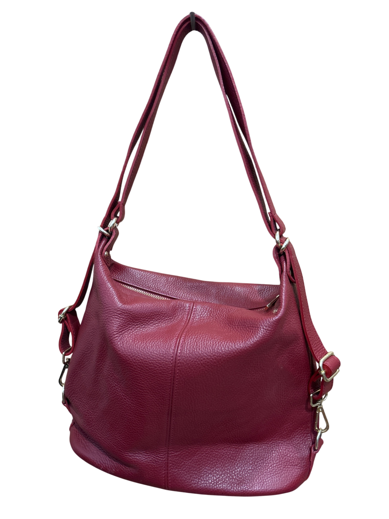 Leder Tasche Burgunderrot