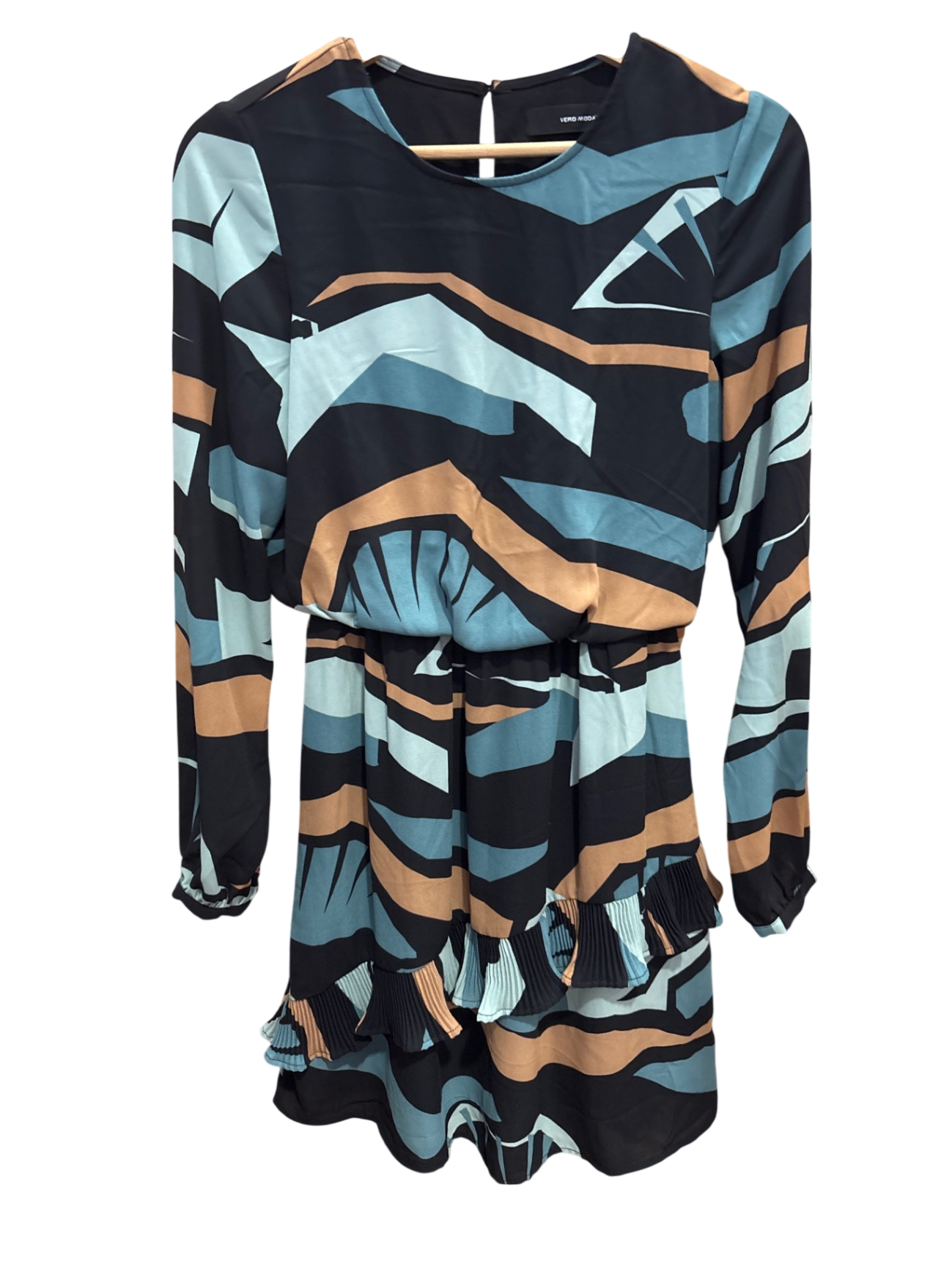 Vero Moda Kleid S Bunt (Blau, Schwarz, Beige)