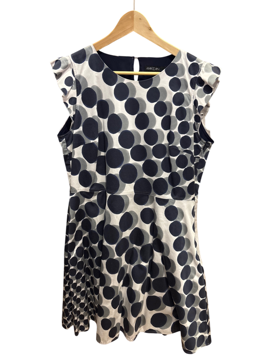 Marc Cain Kleid L Weiß, Schwarz, Grau