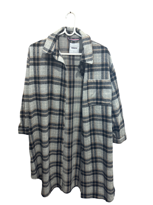 WEMOTO Mantel S Beige, Schwarz, Grau