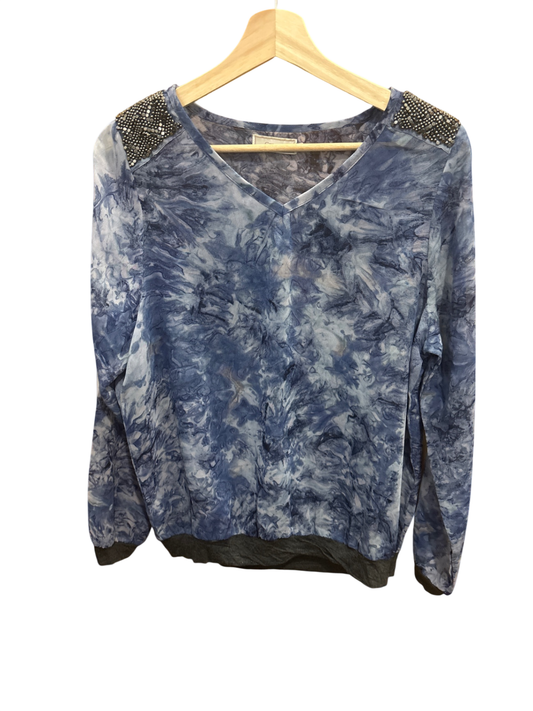 Cream Bluse 36 Blau und Weiß