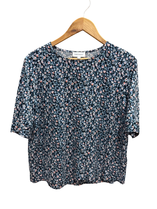 Armedangels Bluse S Dunkelblau, Rosa, Weiß