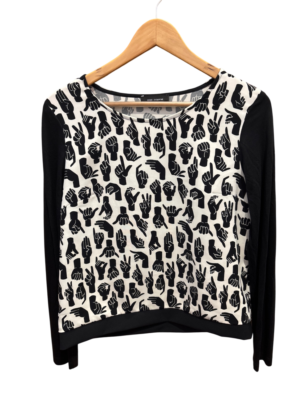 CopCopine Shirt M Weiß und Schwarz