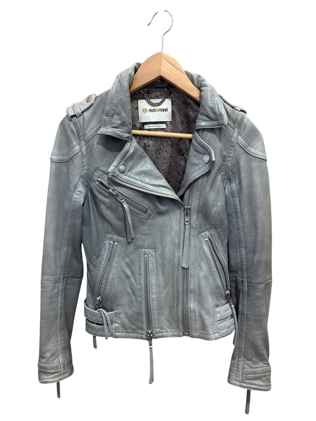 Second Hand Jacke Damen Grau Hellblau XS - rich&royal