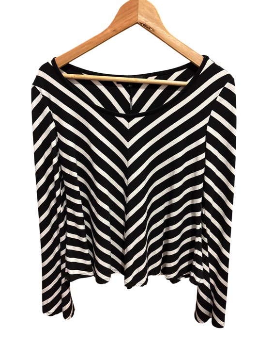 Shirt Schwarz und Weiß Streifen M - SH