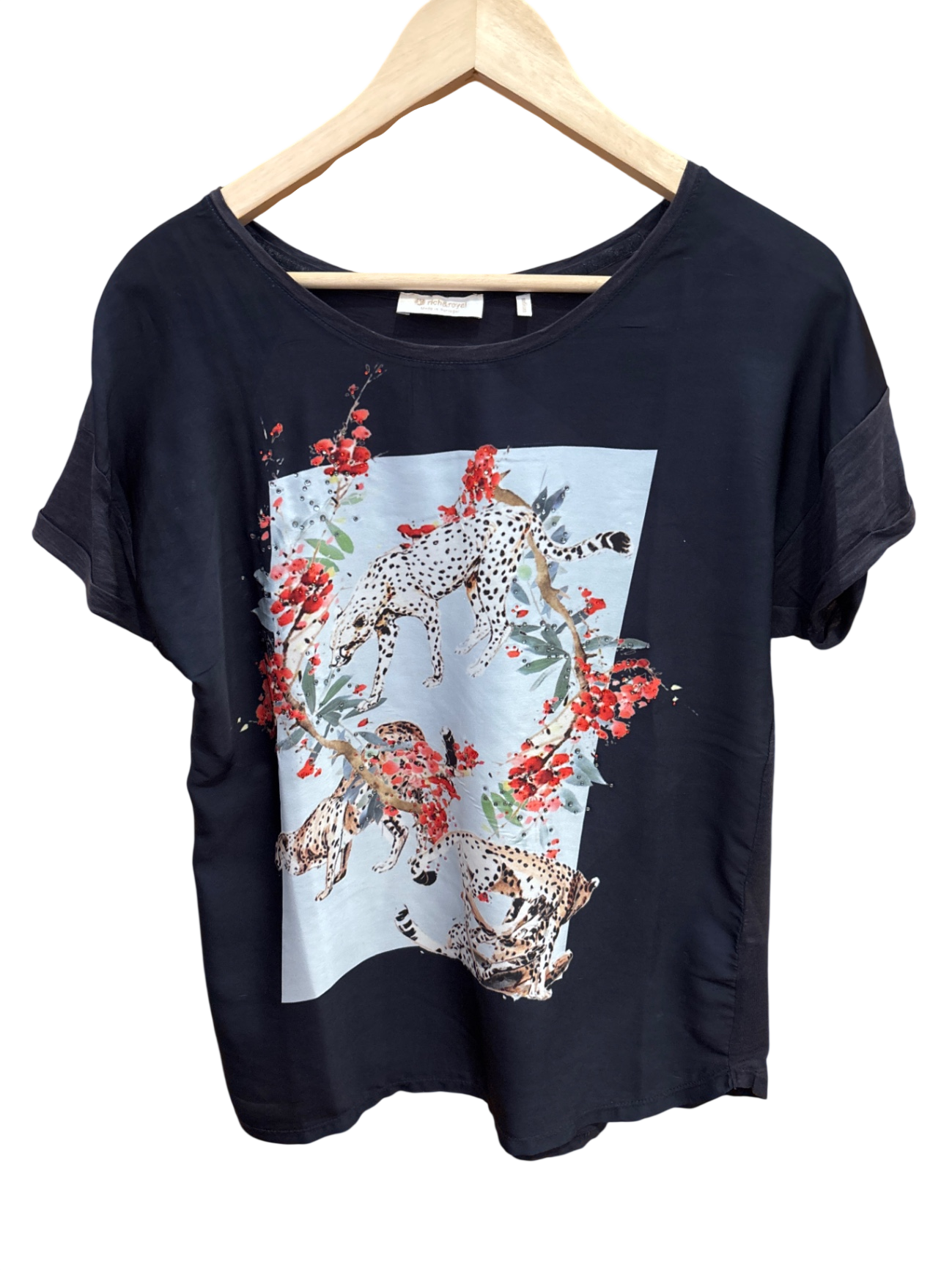Shirt Blau Print M - rich&royal
