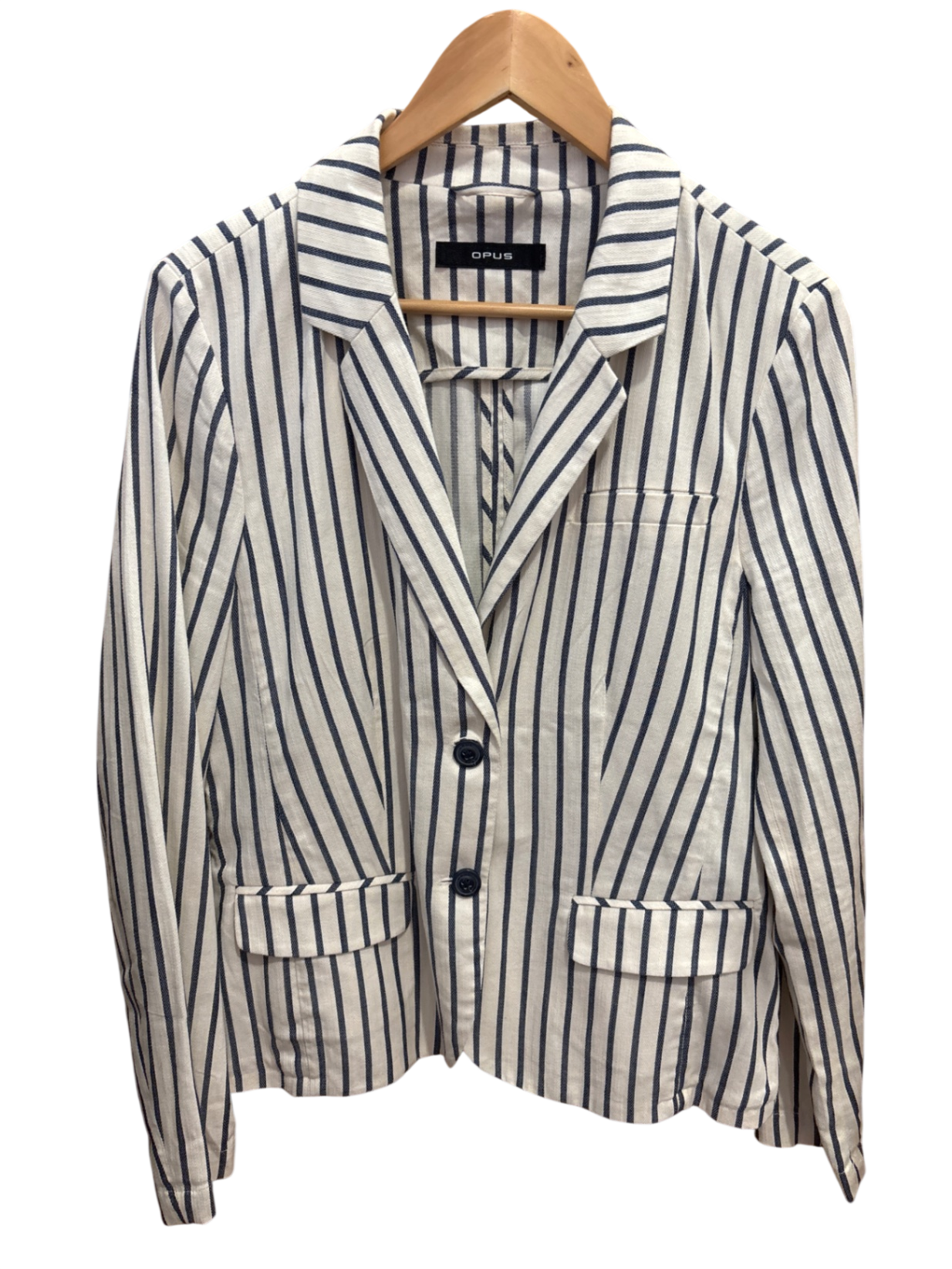 Blazer Beige und Marineblau Streifen L - OPUS