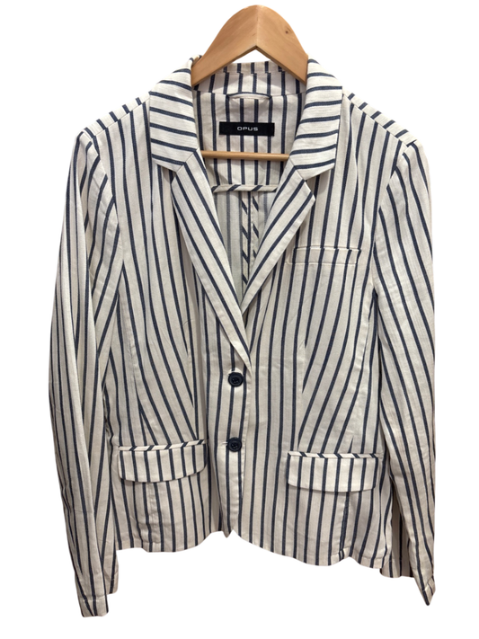Blazer Beige und Marineblau Streifen L - OPUS