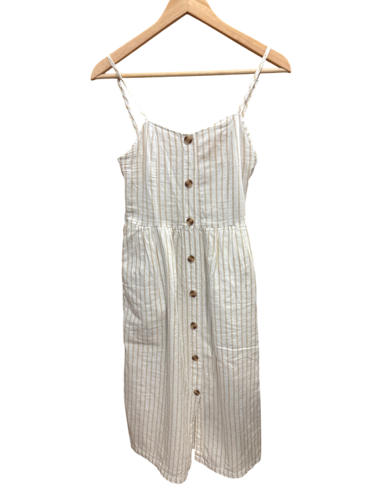 Kleid Beige/Creme Streifen M - ONLY