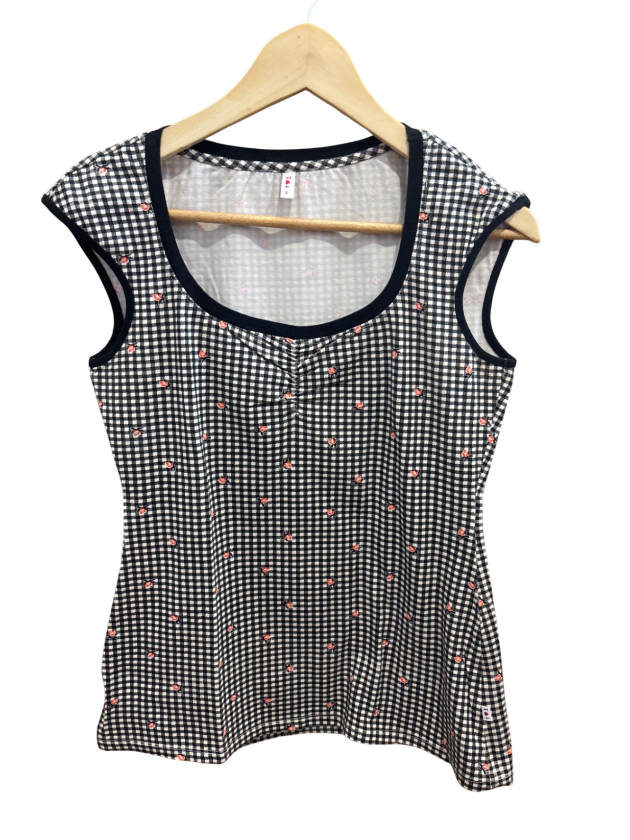 Shirt Muster Beige, Schwarz M L - Blutsgeschwister