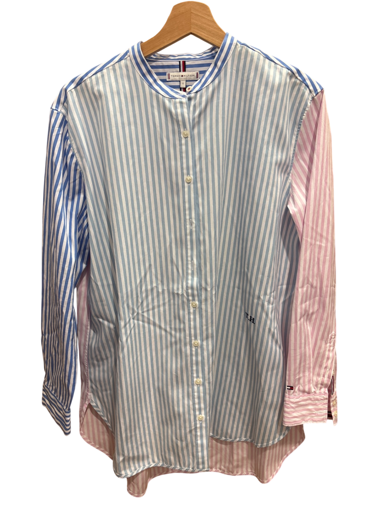 Bluse Mehrfarbig (Blau, Weiß, Pink) L - Tommy Hilfiger