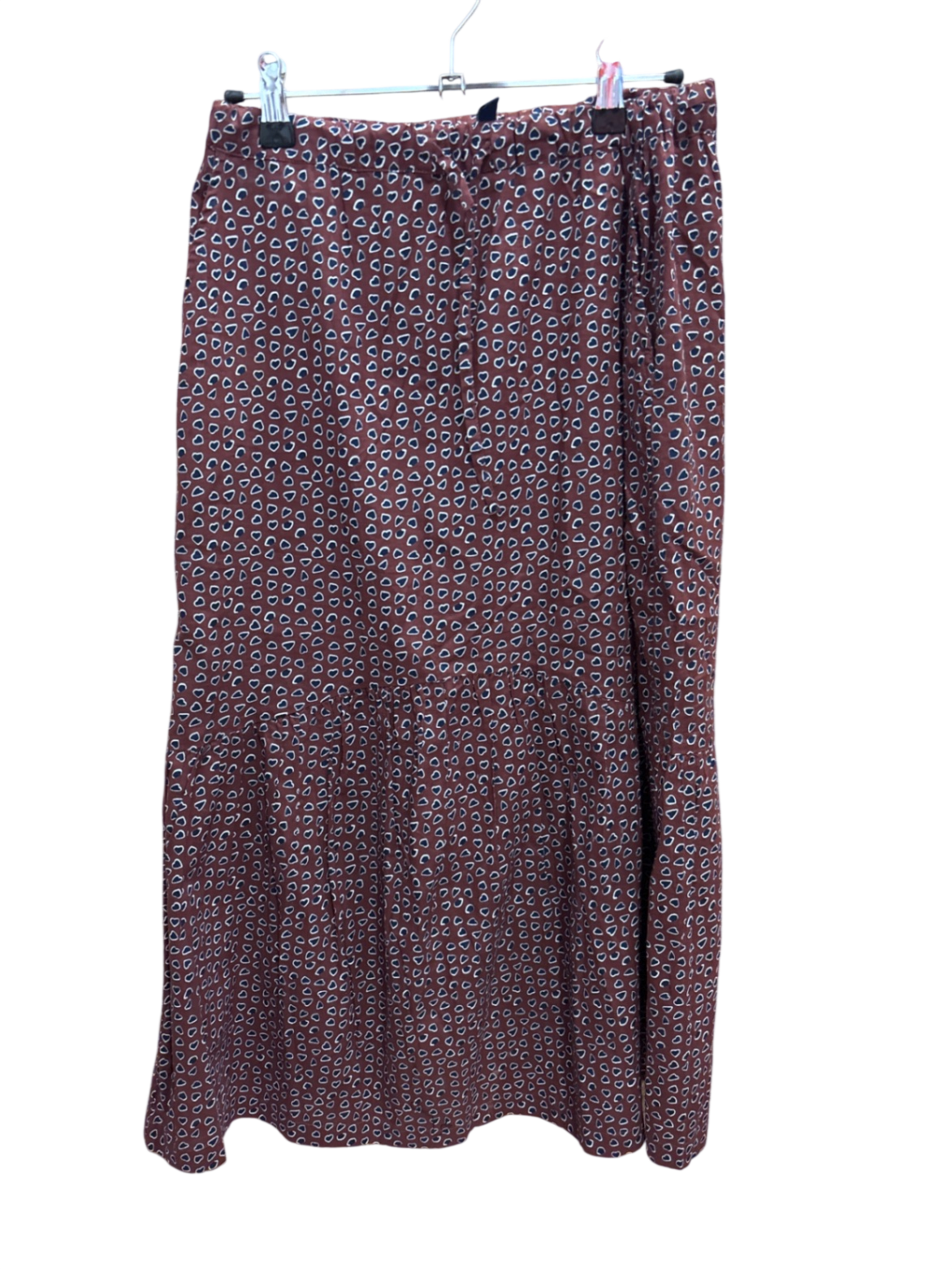 Rock Braun mit weißem und blauen Muster S - tranquillo