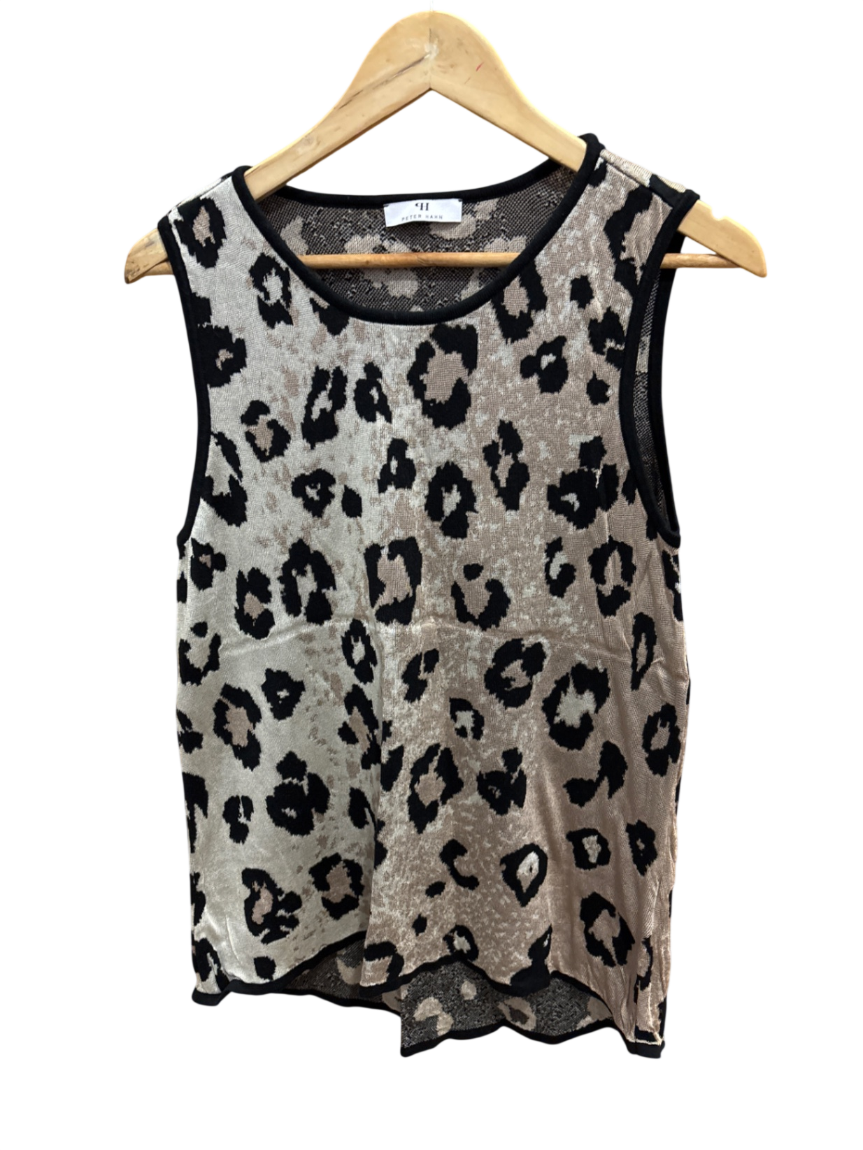 Top Beige und Schwarz Animalprint L - Peter Hahn