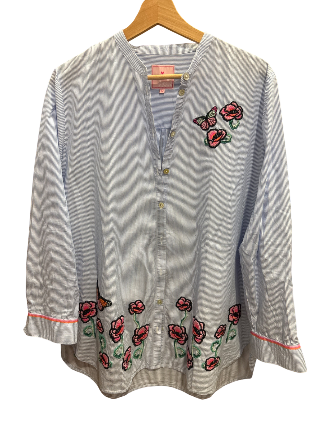 Bluse Blau gestreift L - Unbekannt