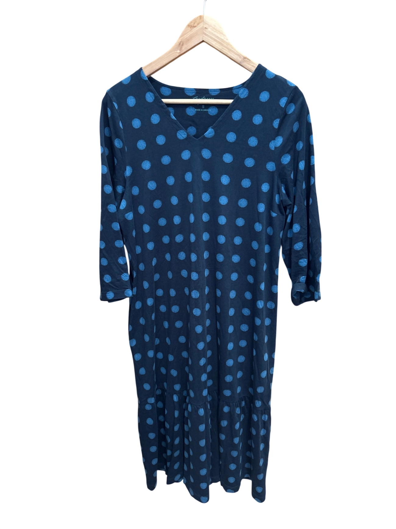 Kleid Blau mit hellblauen Punkten S - GudrunSjöden