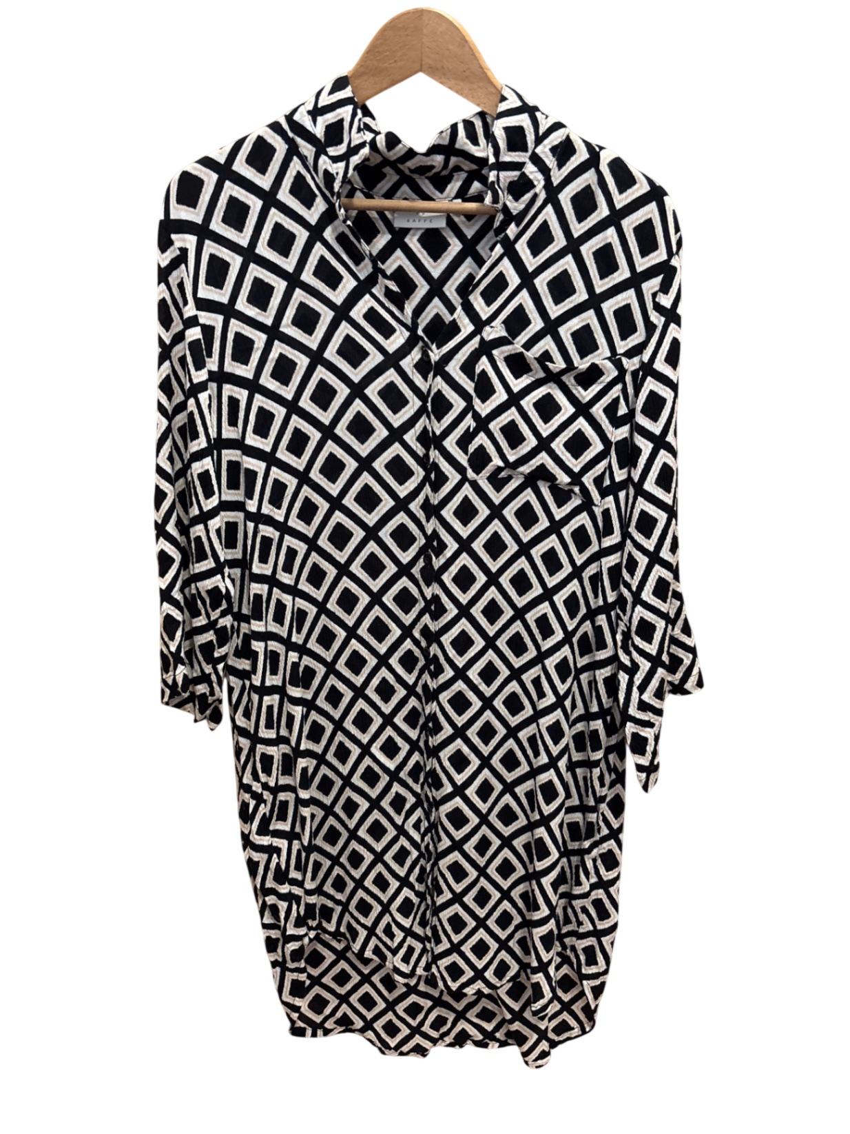 Kleid Schwarz und Weiß Muster S / M- Kaffe