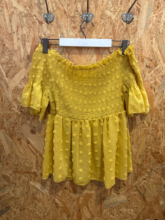 Bluse Offshoulder Gelb M -