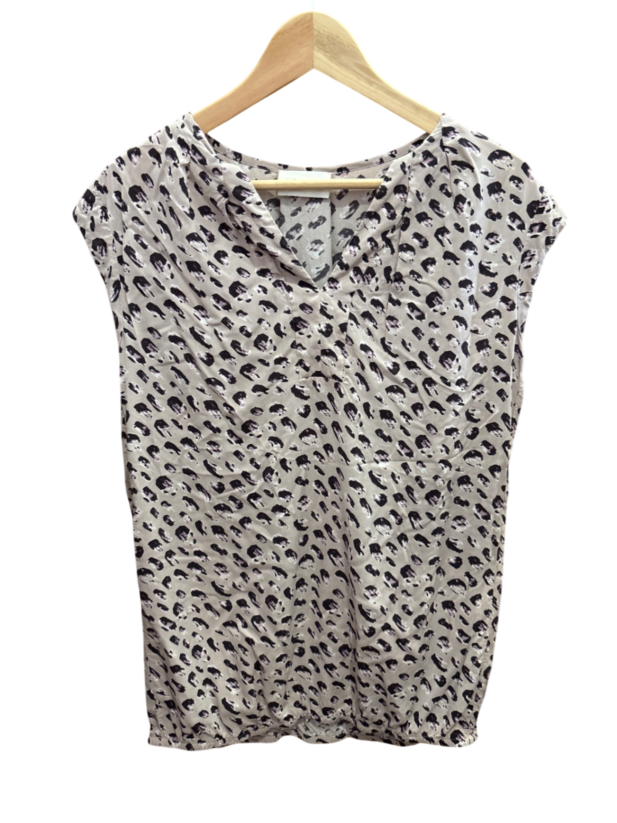Shirt Beige mit Schwarz Muster M - Cartoon