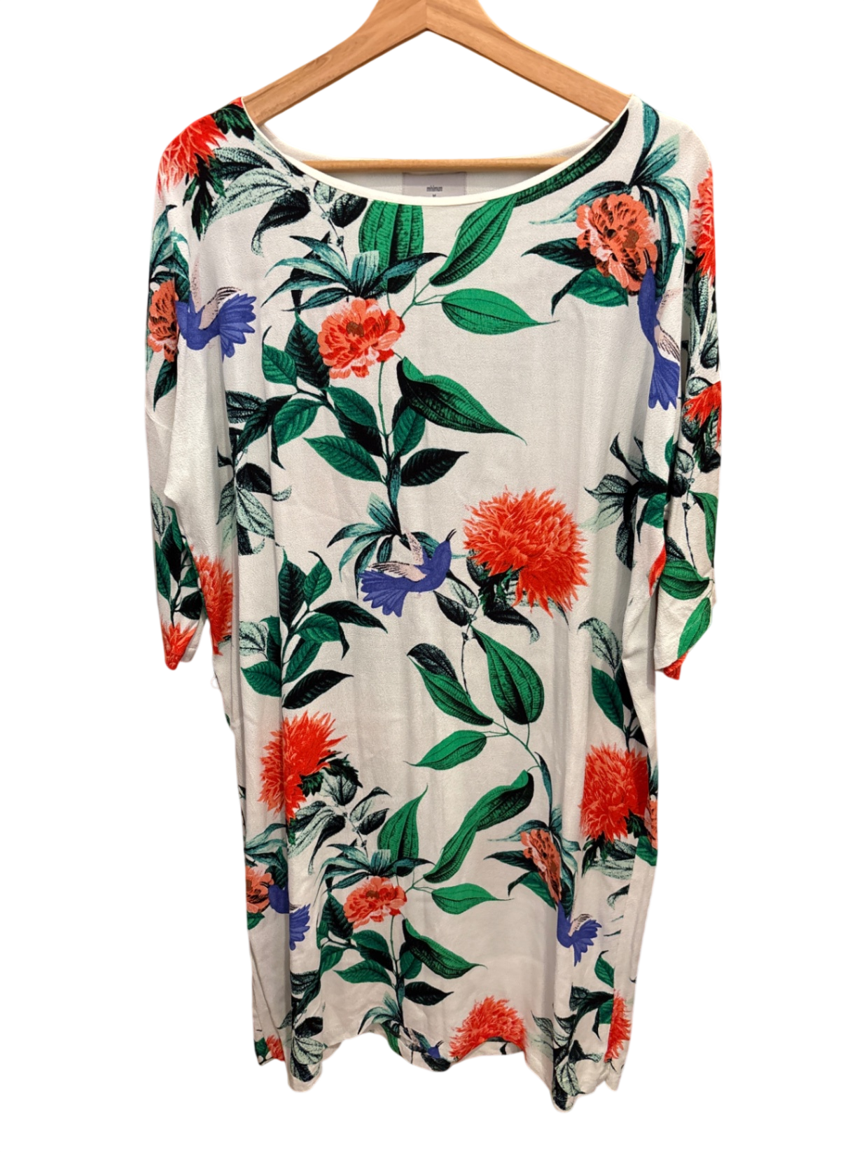 Kleid Weiß Blumen M - minimum