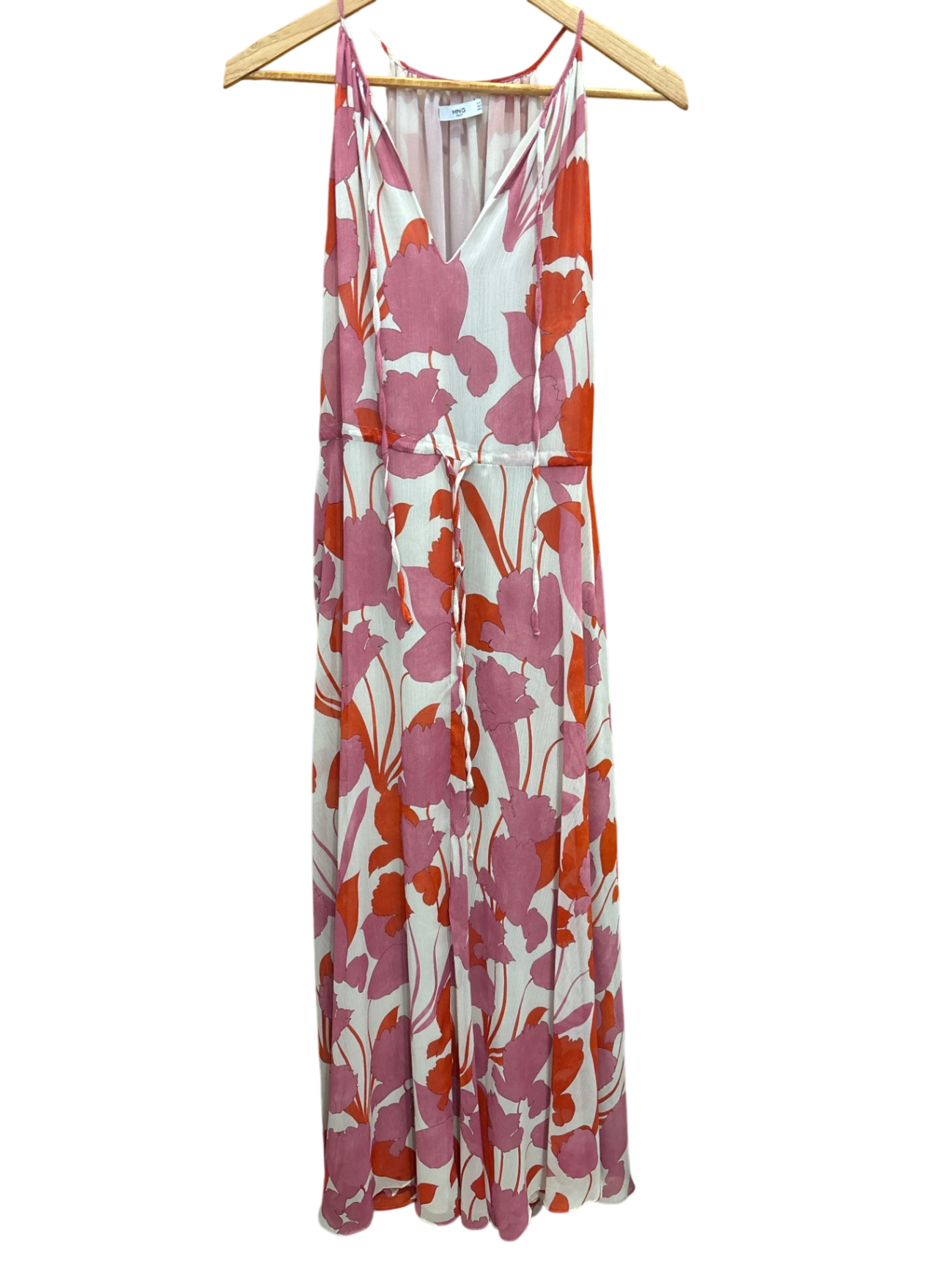 Kleid Beige Rosé Blumen L - MNG