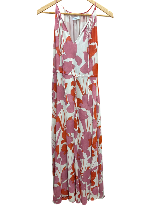 Kleid Beige Rosé Blumen L - MNG