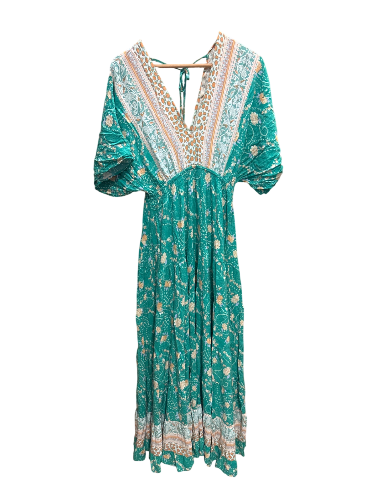 Kleid Türkis Muster M/L - Unbekannt