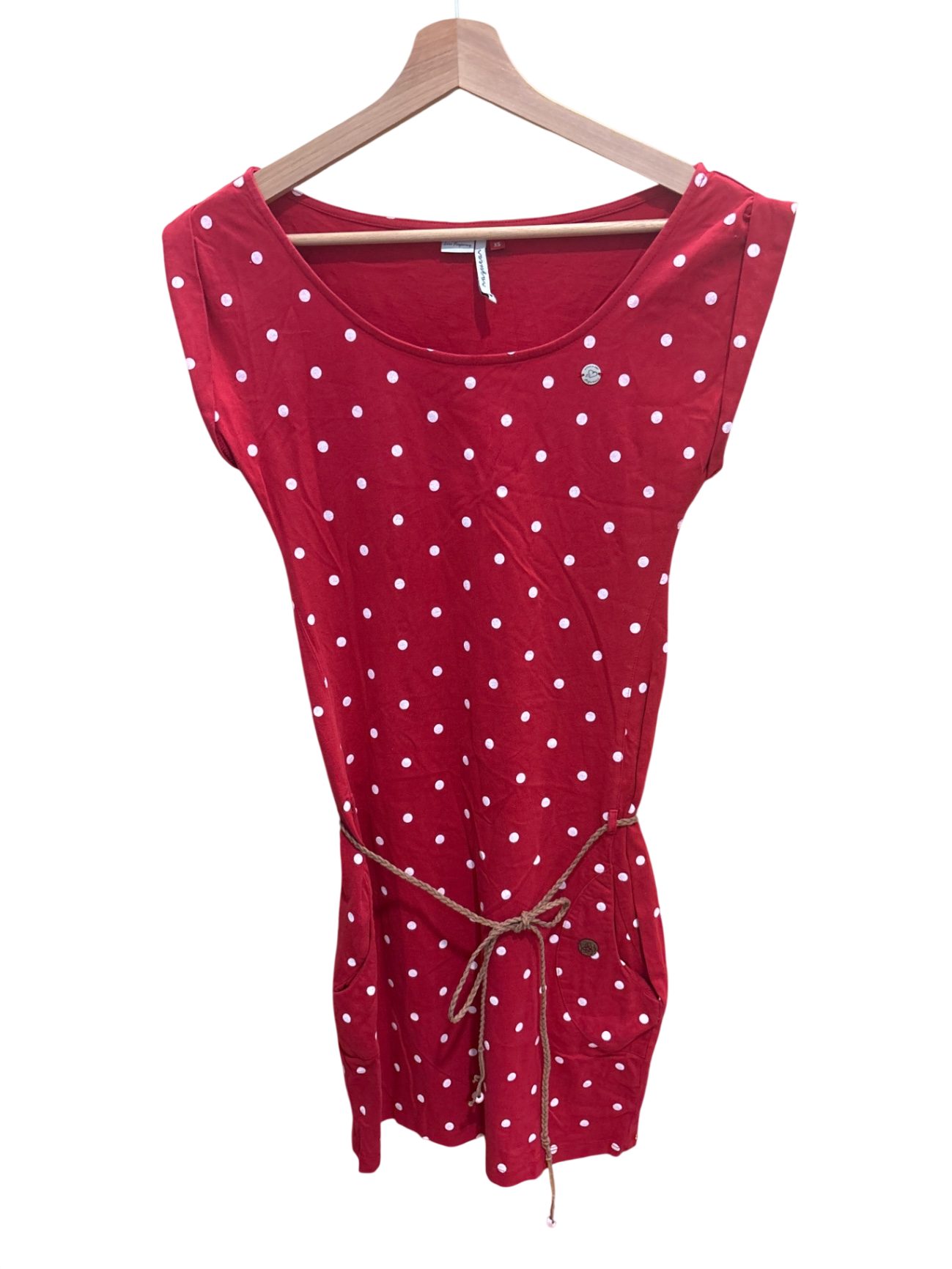 Kleid Rot mit weißen Punkten XS - ragwear