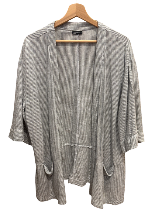 Bluse Grau Streifen M - Laura Torelli