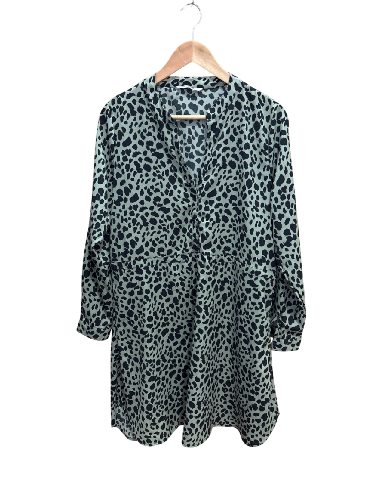 Kleid Grün mit schwarzen Leopardenflecken M - ONLY