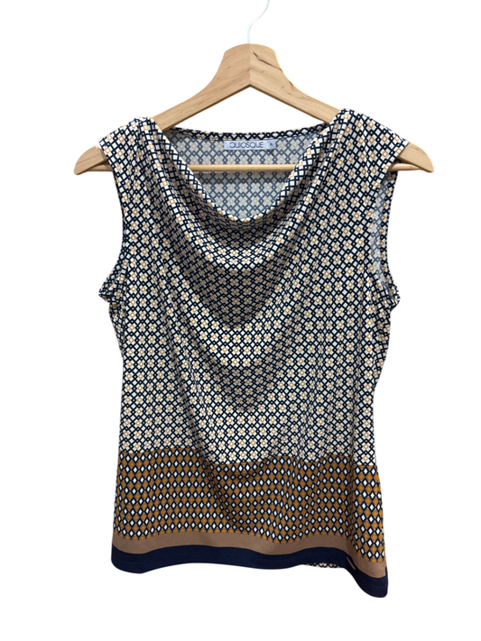 Top Blau, Braun, Muster S - Quiosque