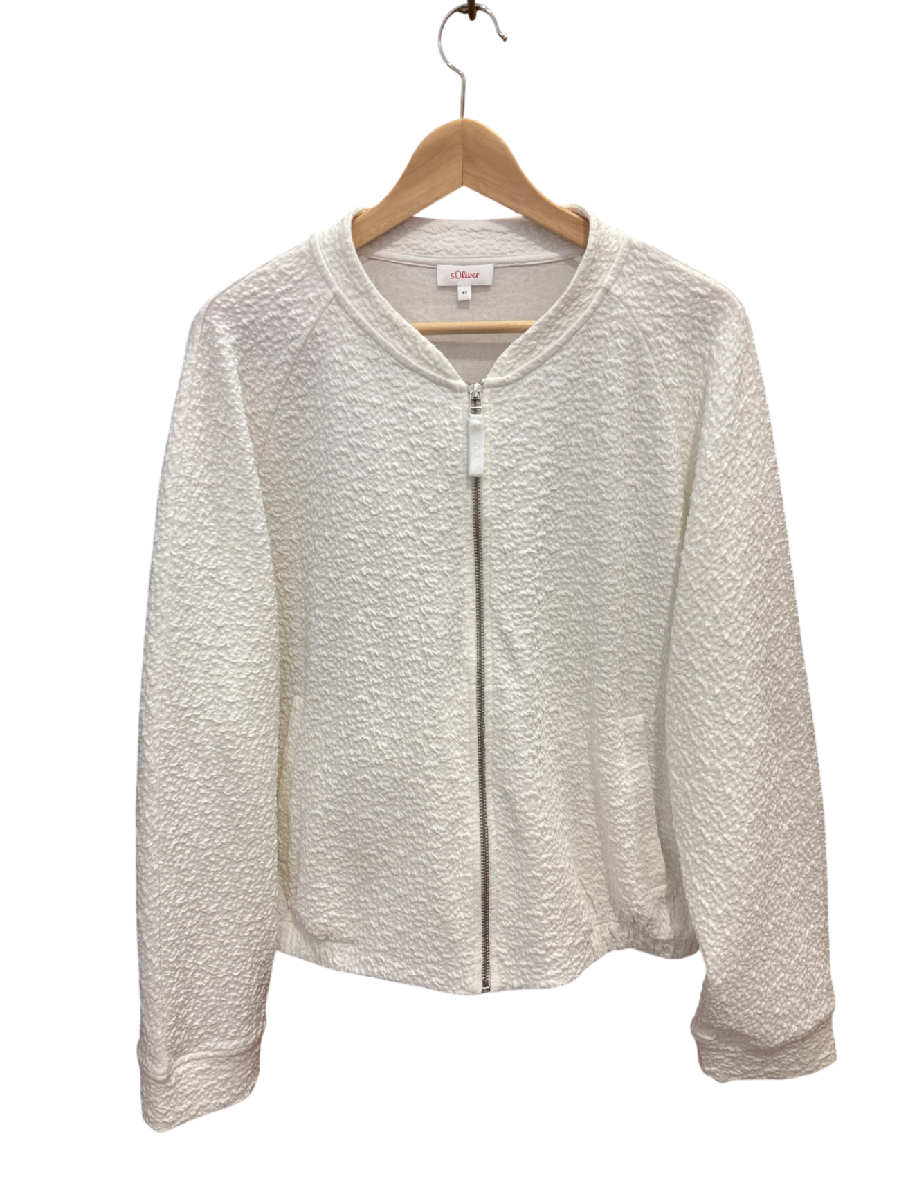 Sweatjacke Cremeweiß L - s.Oliver