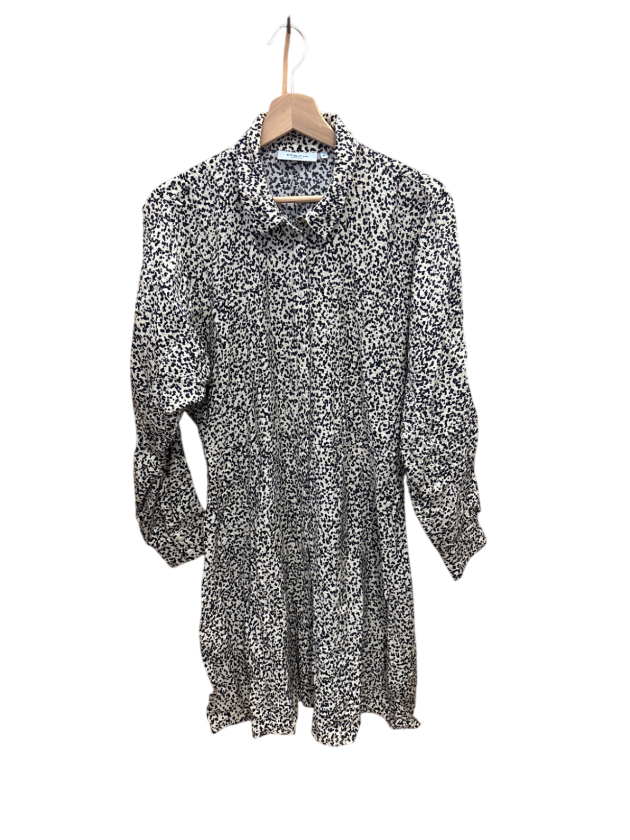 Kleid Beige und Schwarz gemustert M - MSCH