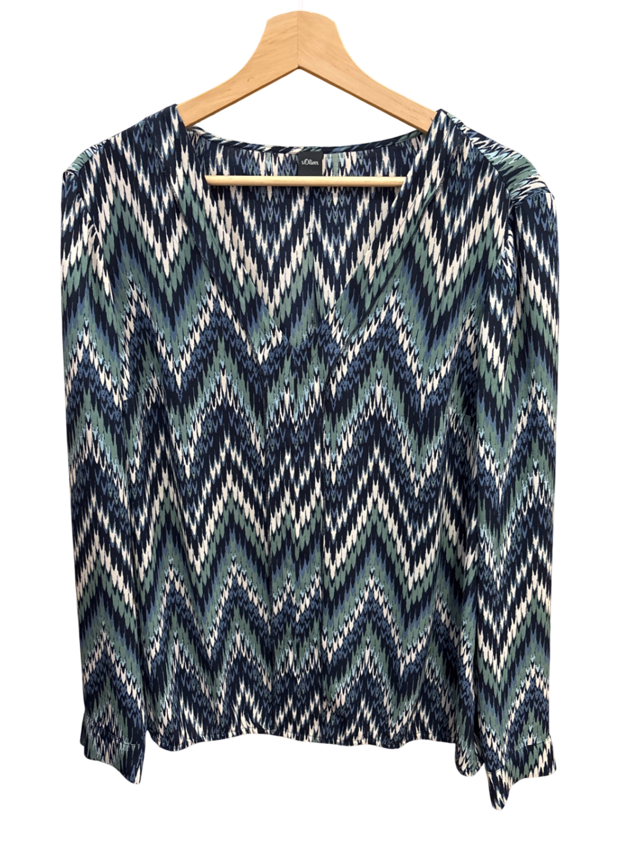 Bluse Blau Muster L - s.Oliver