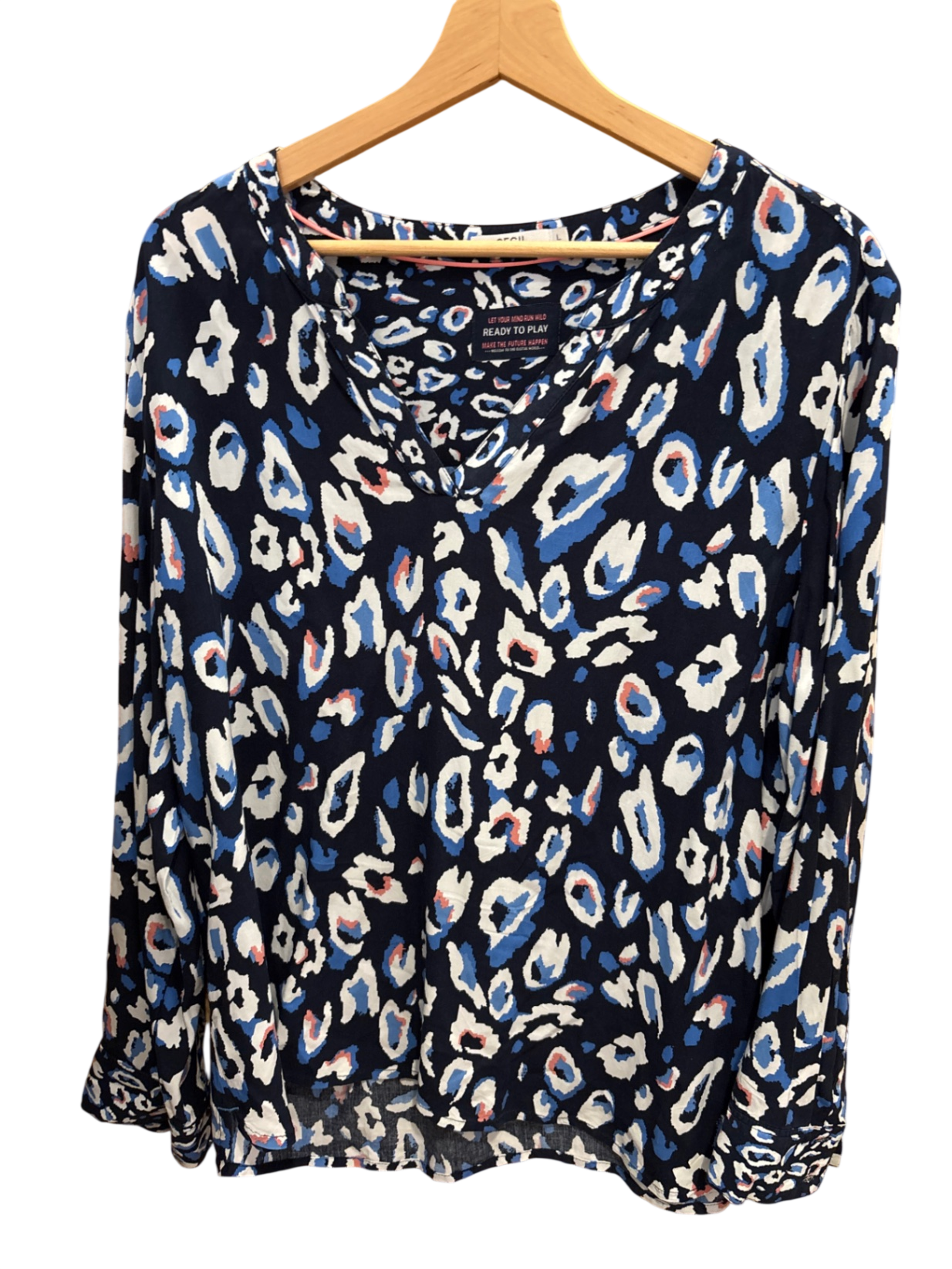 Bluse Dunkelblau Muster L - Cecil
