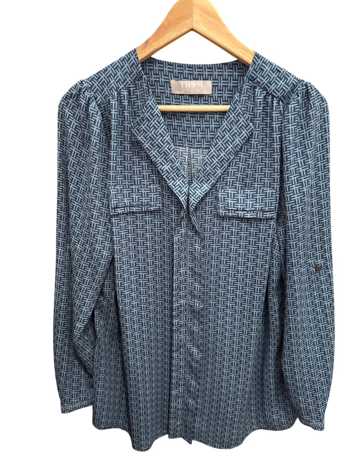 Bluse Blau Muster M - Thomas Rath