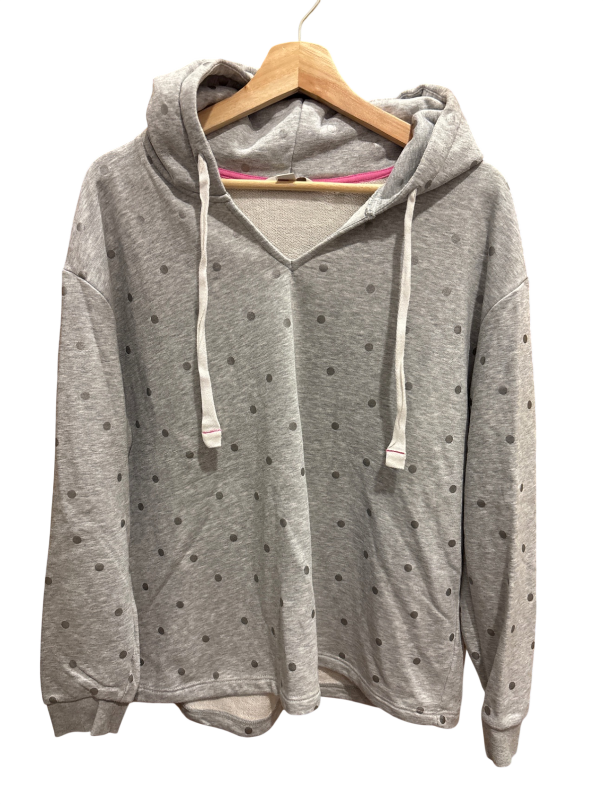 Pulli Grau mit silbernen Punkten L - boden