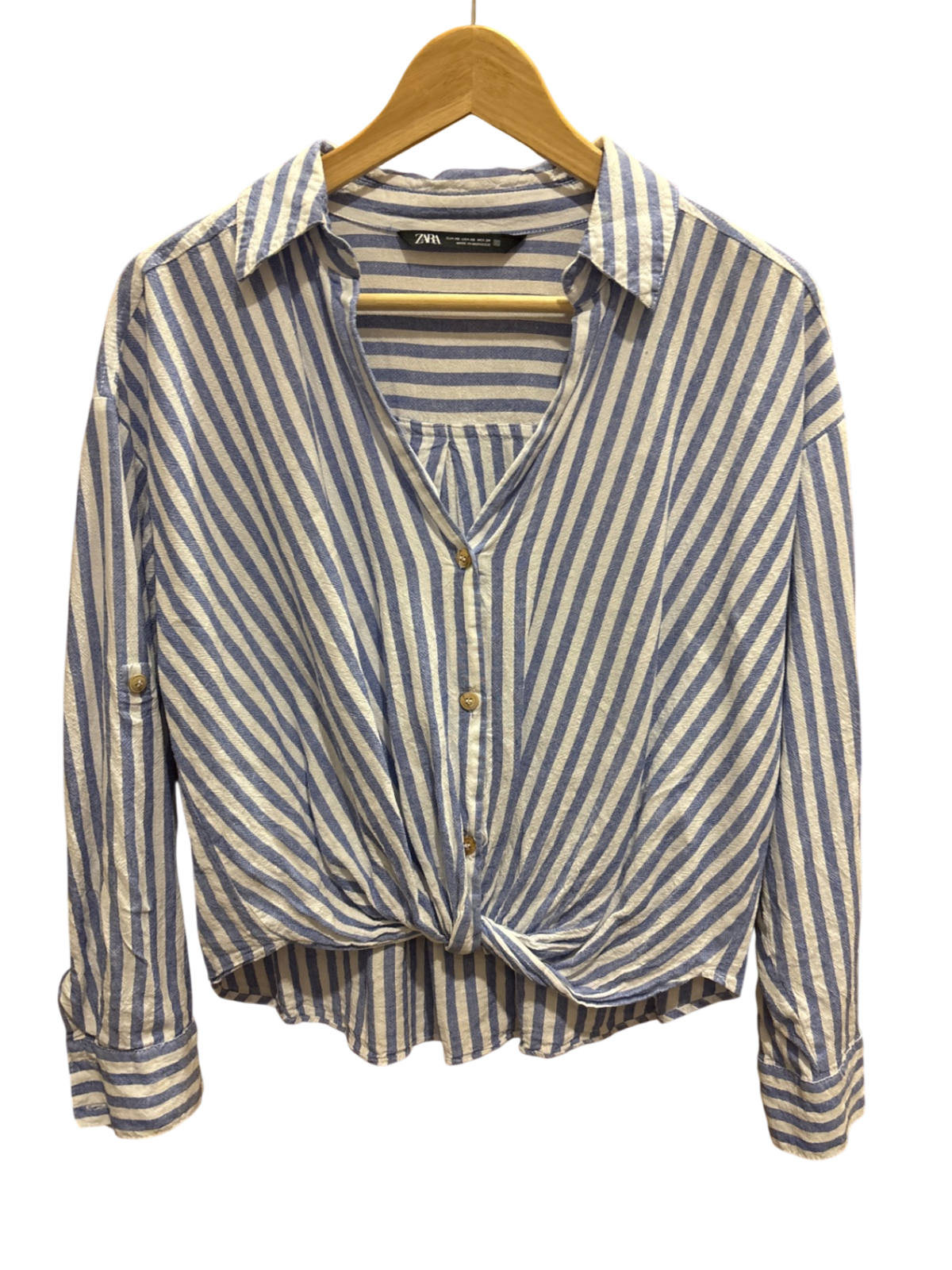 Bluse Blau-Weiß Streifen XS - Zara