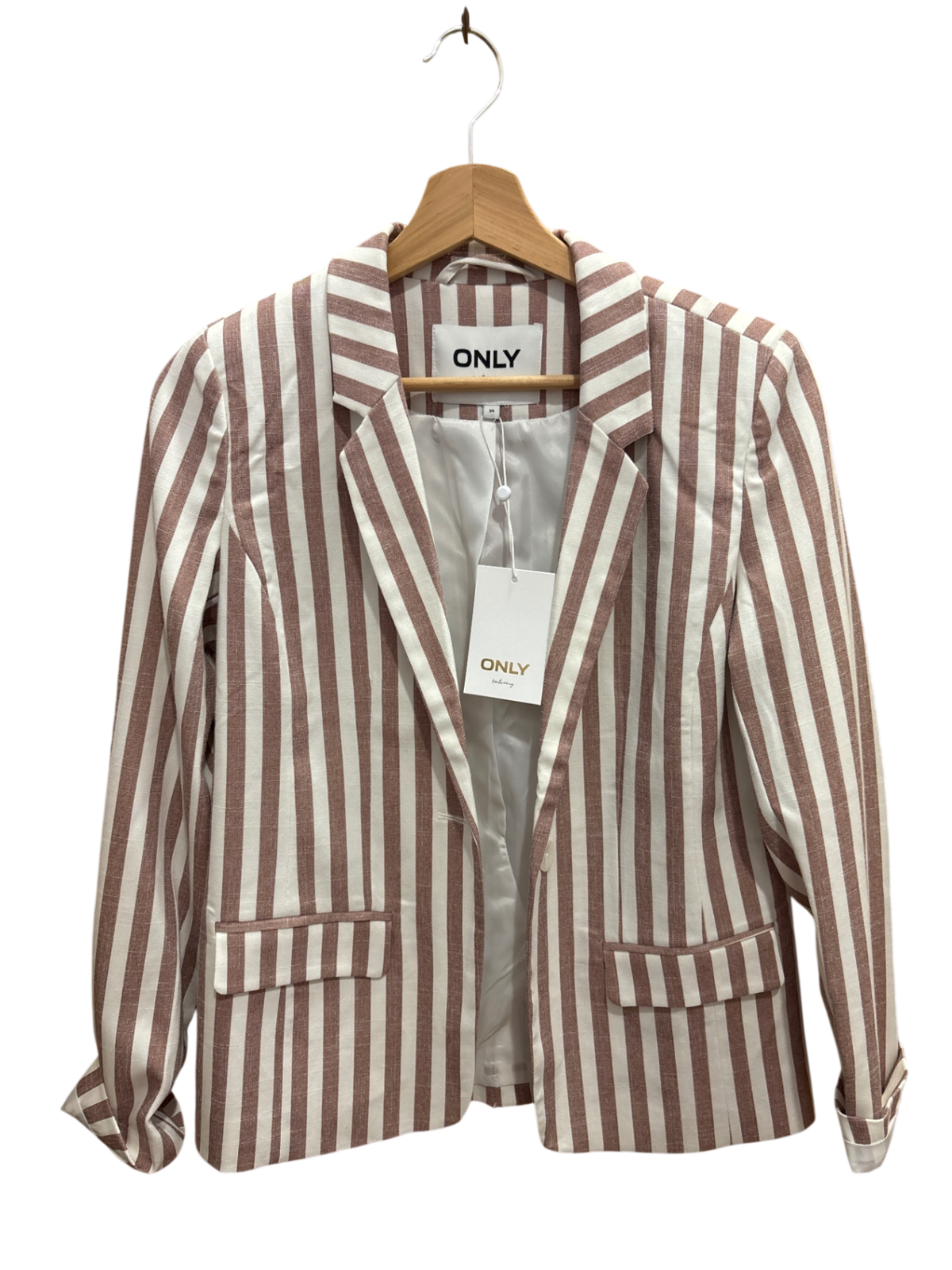 Blazer Beige und Braun gestreift XS - ONLY