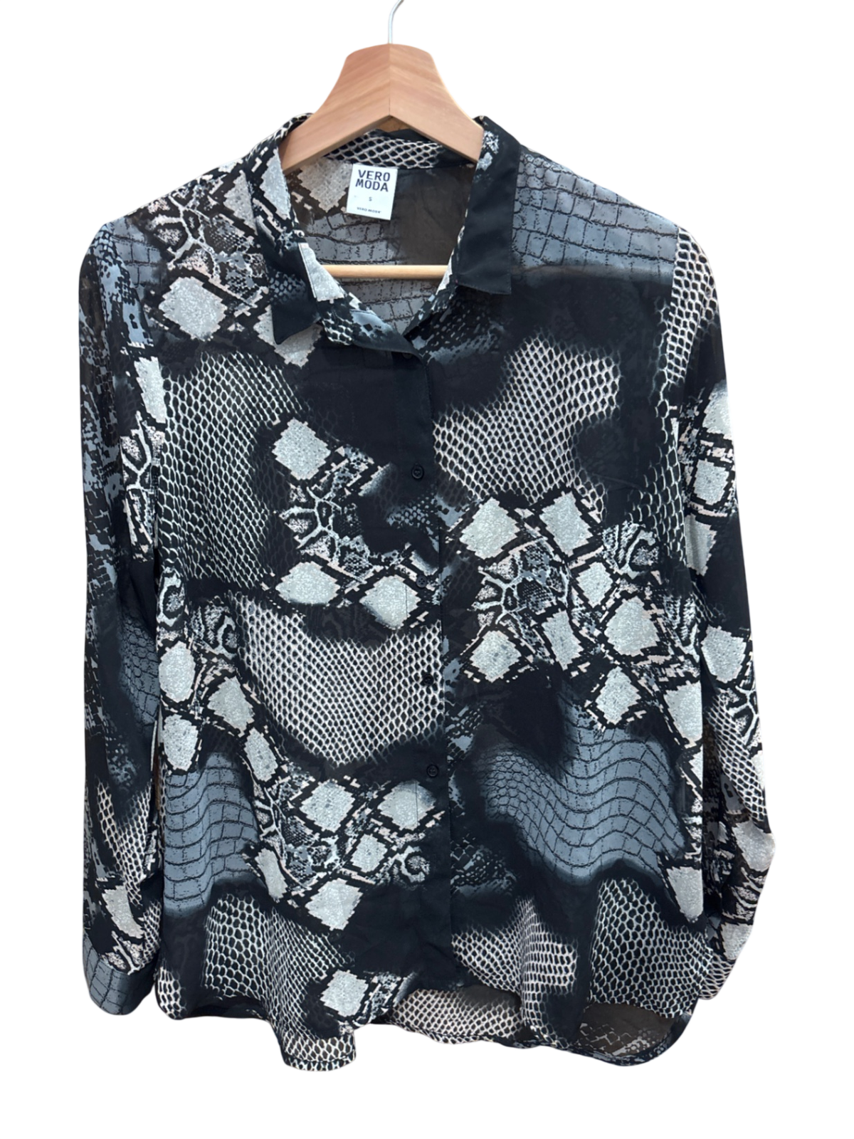 Bluse Schwarz, Weiß Muster S - Vero Moda