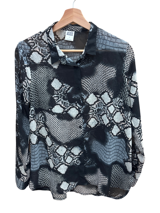 Bluse Schwarz, Weiß Muster S - Vero Moda