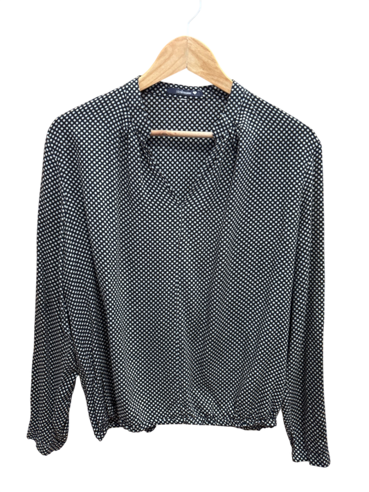 Bluse Schwarz und Weiß Muster M - Steilmann